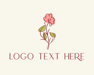 Stem - Beauty Product Flower logo design
