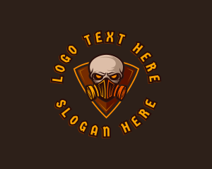 Toxic - Skull Mask Gaming logo design