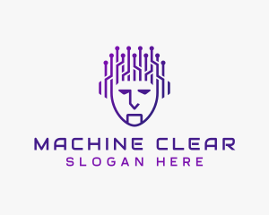 Cyber AI Technology Circuit Logo