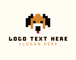 Arcade - Dog Pixelated Game logo design