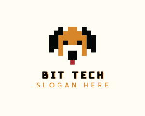 Dog Pixelated Game logo design