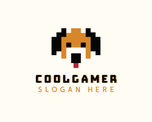 Streaming - Dog Pixelated Game logo design