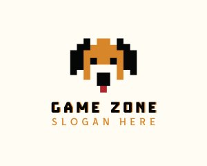 Dog Pixelated Game logo design