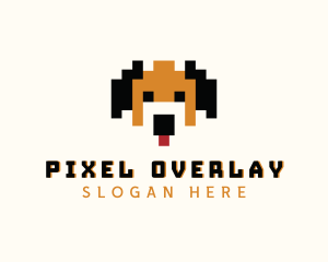 Dog Pixelated Game logo design