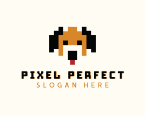 Dog Pixelated Game logo design