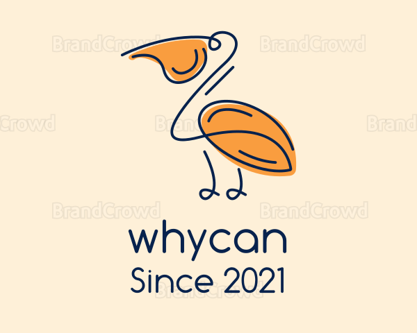Wild Pelican Bird Logo