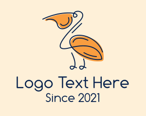 Environment - Wild Pelican Bird logo design
