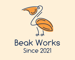 Beak - Wild Pelican Bird logo design