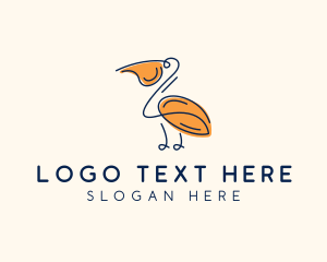 Animal - Wild Pelican Bird logo design