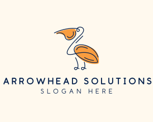 Wild Pelican Bird  logo design