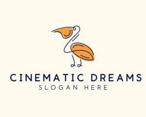 Wild Pelican Bird  logo design