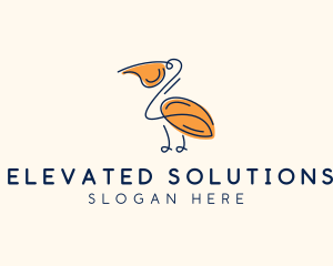 Wild Pelican Bird  logo design