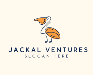 Wild Pelican Bird  logo design