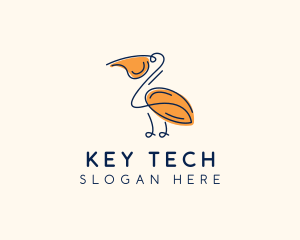 Wild Pelican Bird  logo design