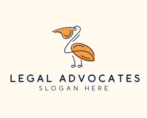 Wild Pelican Bird  logo design