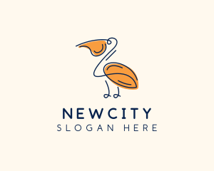 Wild Pelican Bird  logo design