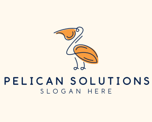 Pelican - Wild Pelican Bird logo design