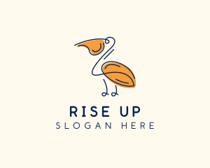 Wild Pelican Bird  logo design