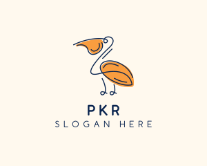 Wild Pelican Bird  logo design