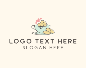 Bakery - Cookie Teacup Hearts logo design