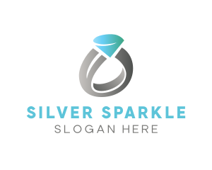 Silver - Gem Wedding Ring logo design