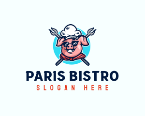 Chef Pig Barbeque logo design