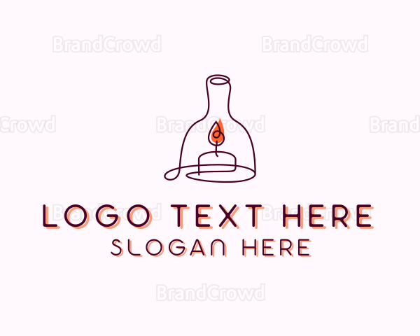 Candle Lamp Decor Logo