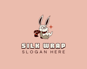 Bunny Eyeglasses Scarf logo design