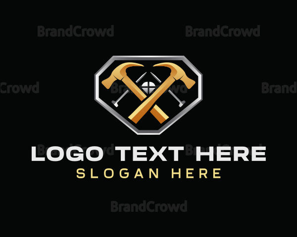 Industrial Contractor Hammer Logo