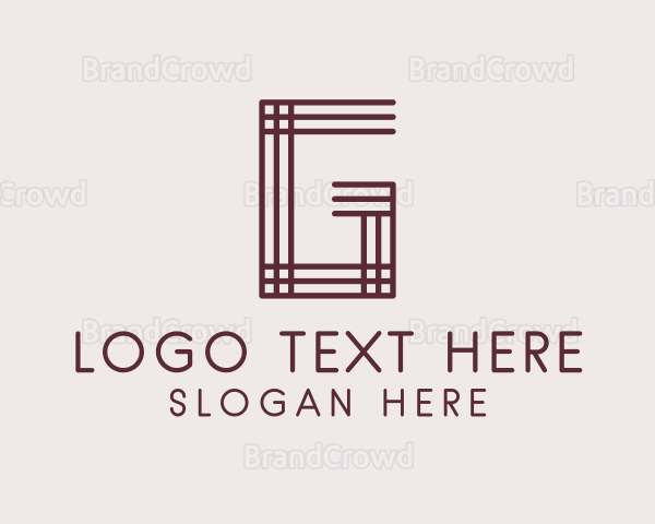 Woven Textile Letter G Logo