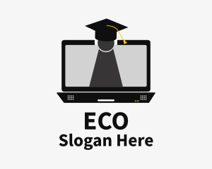 Laptop Online Learning  Logo