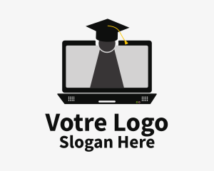Laptop Online Learning  Logo