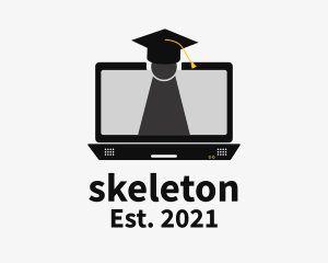 Studying - Laptop Online Learning logo design