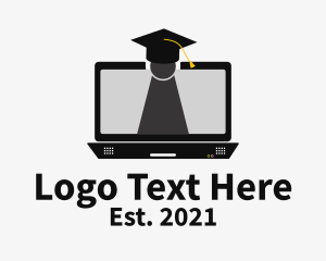 Online Course - Laptop Online Learning logo design