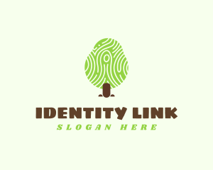 Identification - Fingerprint Nature Tree logo design