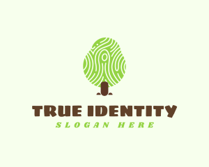 Identity - Fingerprint Nature Tree logo design