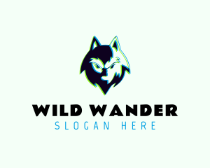 Wild Wolf Cartoon logo design