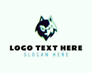 Digital - Wild Wolf Cartoon logo design
