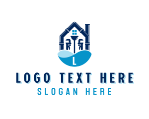 House - Pipe Plunger Wrench logo design