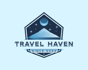 Tourist - Stargazing Mountain Tourist logo design