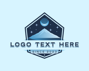 Tourist - Stargazing Mountain Tourist logo design