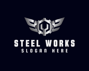 Metal Gear Wrench Mechanic logo design