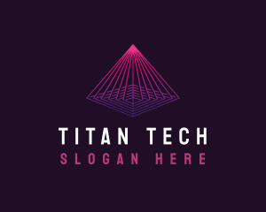 Pyramid Tech Cyber logo design