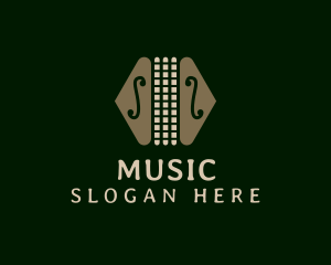 Elegant Accordion Music logo design