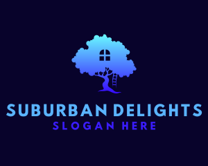 Suburban - Tree House Residence logo design