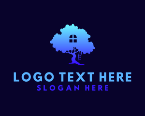 Suburban - Tree House Residence logo design