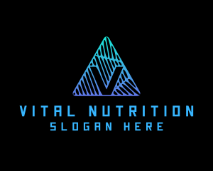 Pink Triangle Letter V logo design