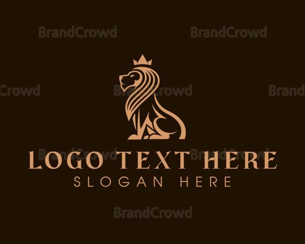 Premium Lion Crown Logo