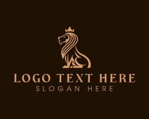 Elegant - Premium Lion Crown logo design