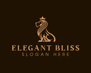 Elegant - Premium Lion Crown logo design